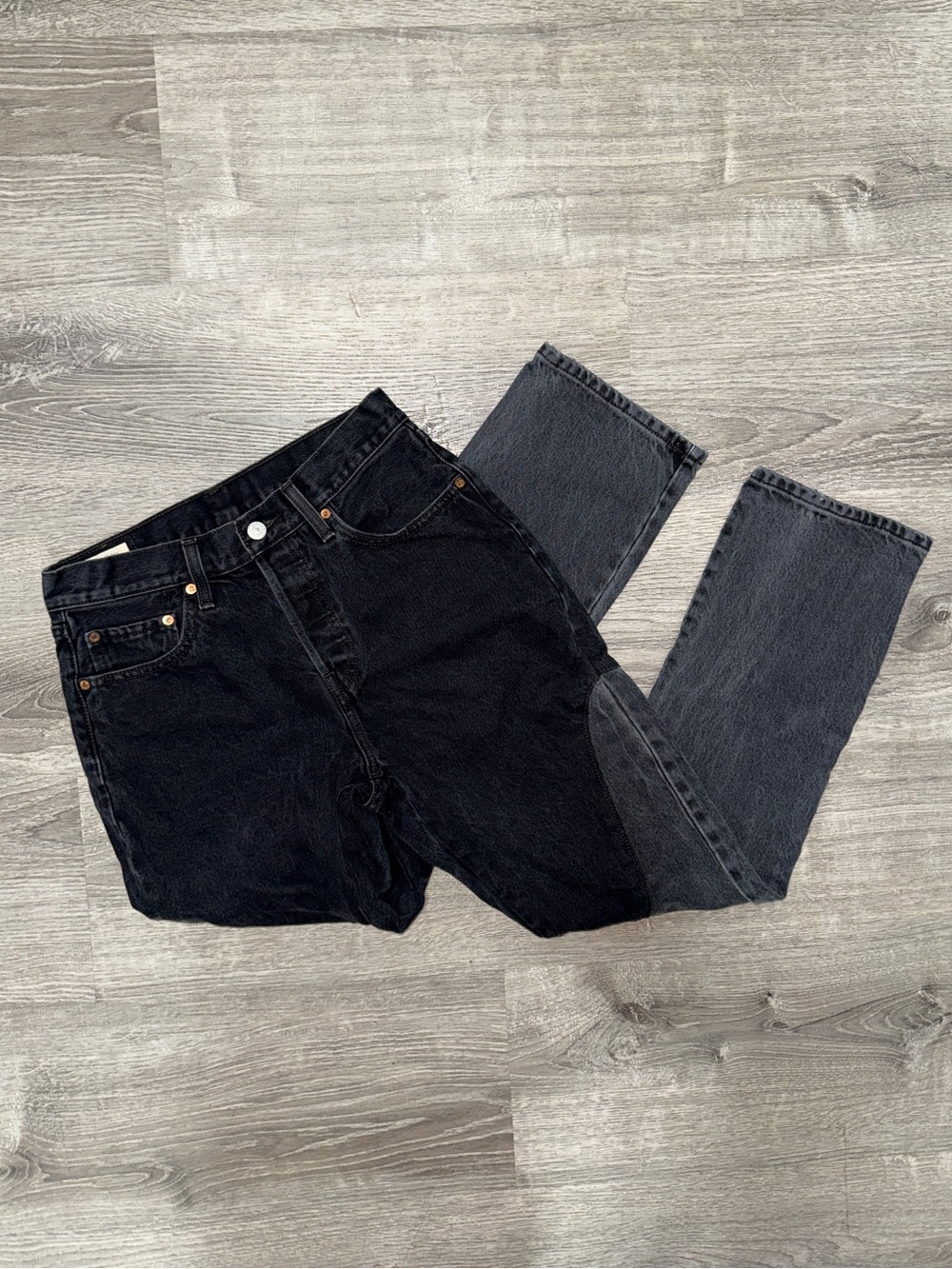 Levi's 501 Off To The Ranch Two-Tone Chaps Jeans W28 L30
